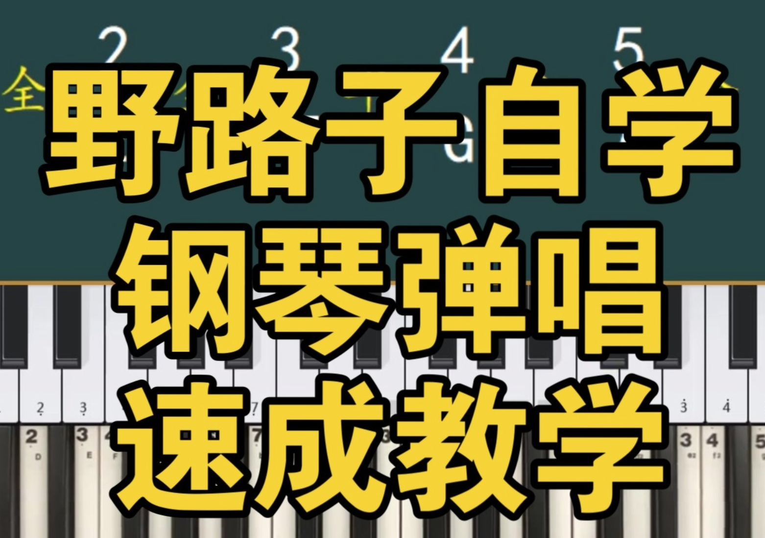 野路子《钢琴弹唱100天速成系统课》